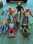 Vintage Lot Of 7 Action Figures 1980s MOTU HE-Man Rattlor TMNT Chuck Norris +++