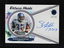 2023 Topps Motif Virtuoso Marks Ultramarine Blue /15 Shaun Alexander #VM-SA Auto