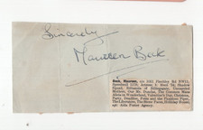 Maureen Beck (1934-2003) Signed Page / Autographed Actor The Avengers