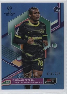 2022 Finest UEFA Club Competitions Sky Blue Refractor Issahaku Fatawu Rookie RC