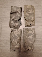 4 Pack US Military Molle II ACU M 4 DOUBLE Magazine Pouch 8465-01-525-0606 2 Mag