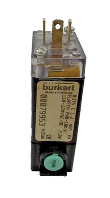 Burkert Type 0375 3/2 NC Direct Acting Rocker Solenoid Valve 79953 120V AC /DC