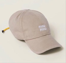 miu miu denim baseball cap beige S
