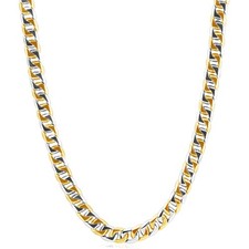 Men's Curb 14k Gold (48gram) or Platinum (90gram) 7.5mm Link Chain Necklace 20"