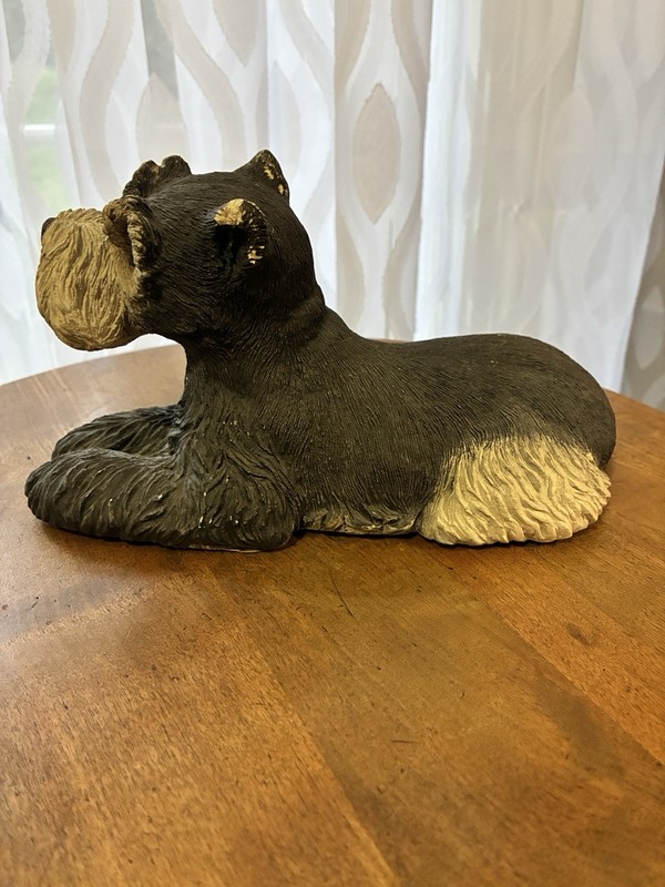 Sandicast Schnauzer Black 146 Sculpture By Sandra Brue 1980’s