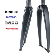 Disco forcella anteriore in fibra di carbonio per bicicletta da strada / asse passante freno a V 12 * 100 mm  