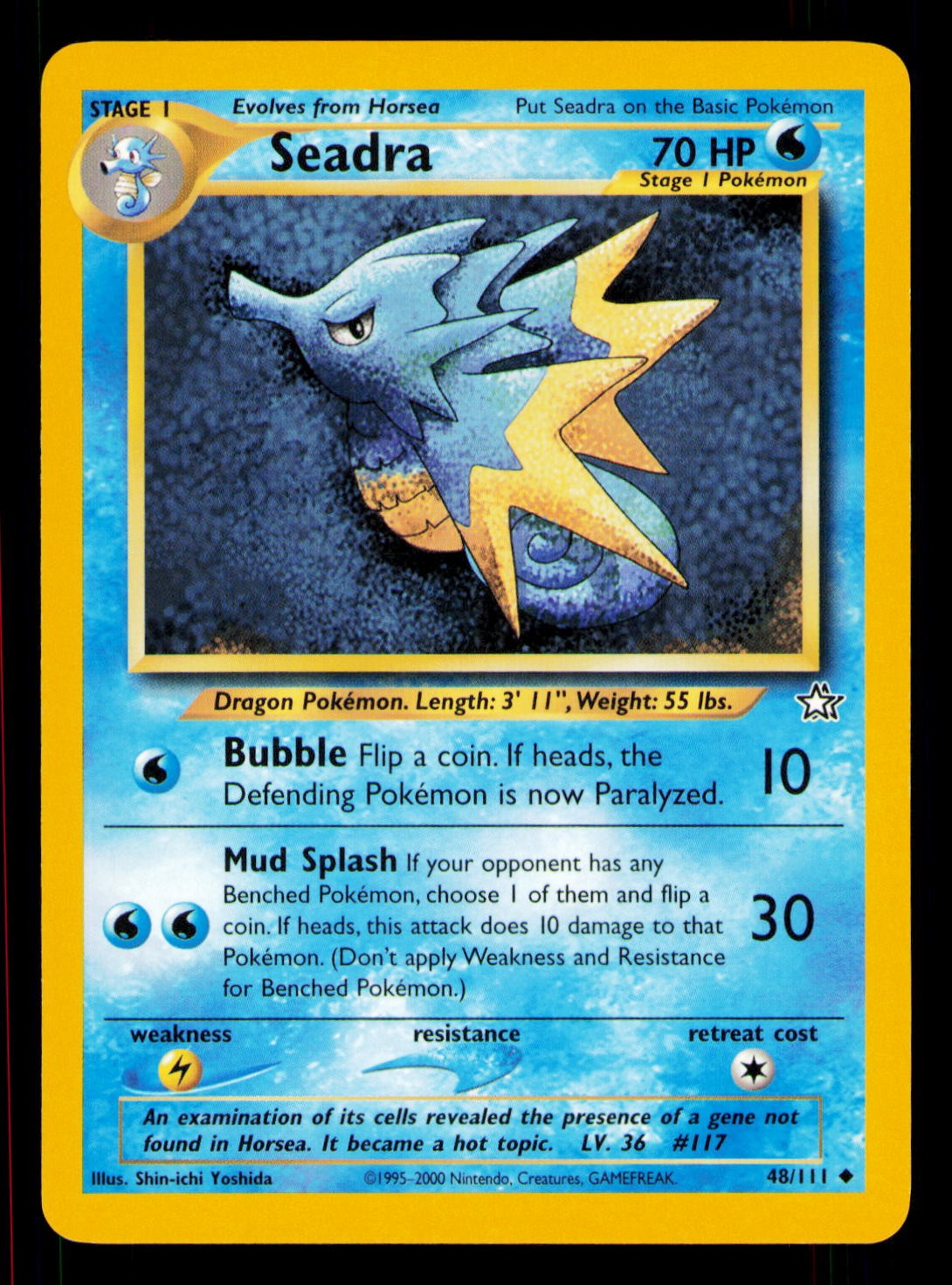 Pokemon Neo Genesis Seadra 48/111 Uncommon Unlimited LP