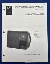 Original Fender Power Stage Expander Service Manual