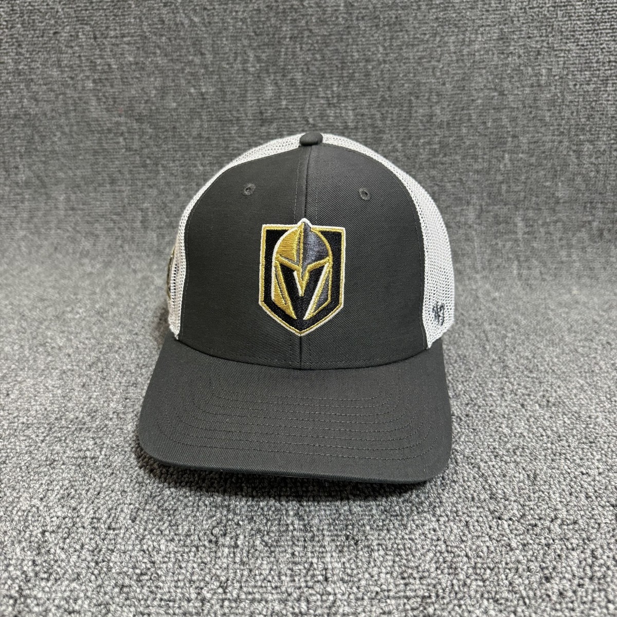 '47 Brand Vegas Golden Knights Trucker Snapback Charcoal White NHL Hat