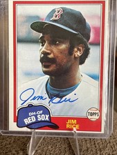 1981 Topps - Jim Rice Auto  #500 Boston Red Sox