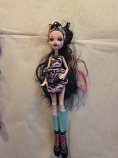 Monster High Draculaura Doll Party Hair 2016 Long Hair with hair Extensions EUC
