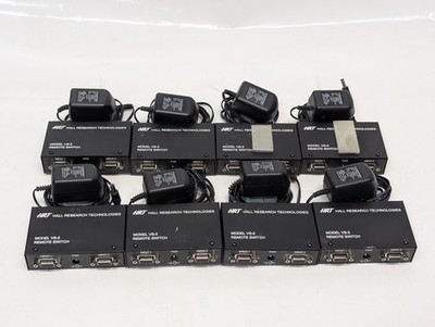Lot of 8 Hall Research VS-2 Remote Switch VGA A/B switchers w/ power