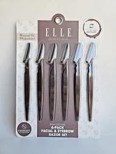Elle Facial And Eye Brow Razor Set Espresso Edition Paris France