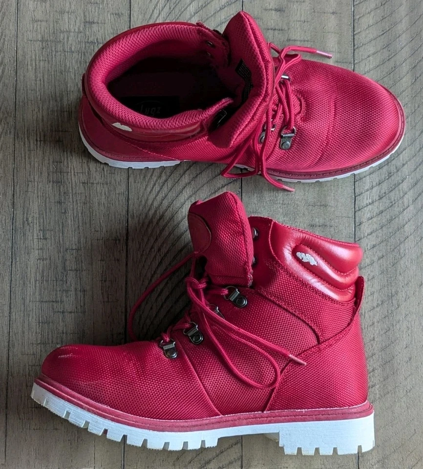 Женские сапоги Lugz Grotto II MARS красные \ белые размер 10 - Изображение 2 из 4