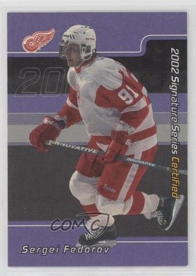 2001-02 ITG Be A Player Signature Series Certified Purple /50 Sergei Fedorov 7ez