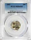 1947 Roosevelt Dime PCGS MS66 FB #GA6-37 "90% Silver"