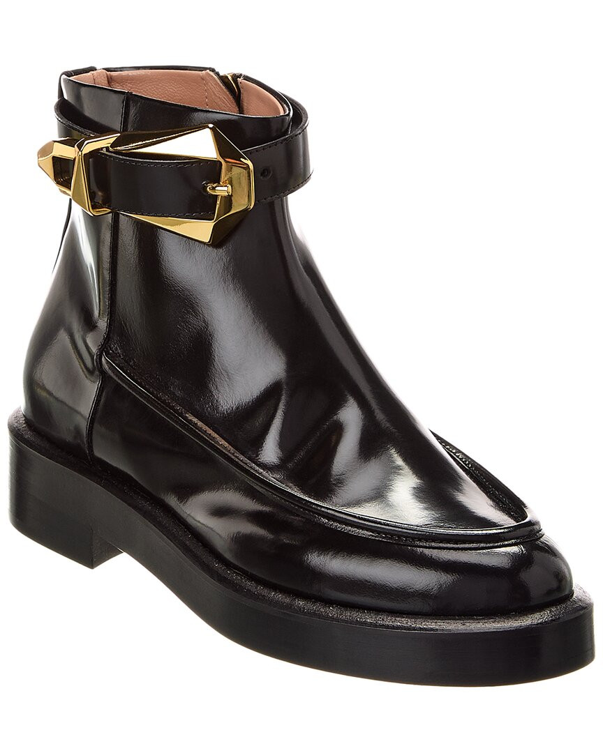 Кожаные ботинки Alberta Ferretti Женские черные 40 34290₽