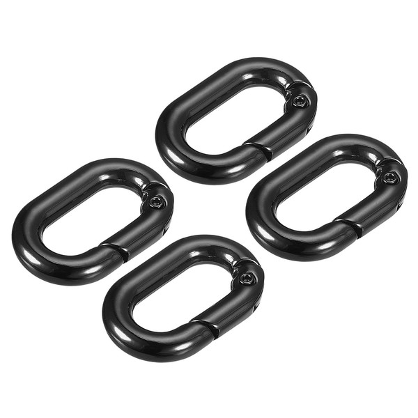 "Feder Ovaler Ring,4Stk 0,98\" Trigger Feder SchlüSselring Schnalle,Schwarz"-image