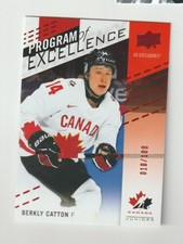 2025 TEAM CANADA BERKLY CATTON 128 EXCLUSIVES PROGRAM OF EXCELLENCE 010/100 NRMT