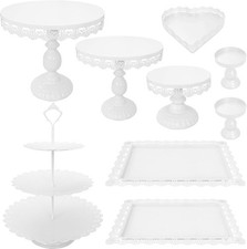 Set of 9 Cake Stands Metal Cupcake Stand Set Multiple Styles Candy Fruit Display