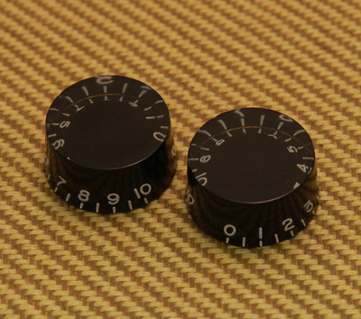 PK-0130-023 (2) Black Speed Knobs For GIBSON  USA & CTS Split Shaft Pots