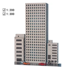 Diorama 1:200/300 Building Model Railroad Skyscraper Office Building Scene Model