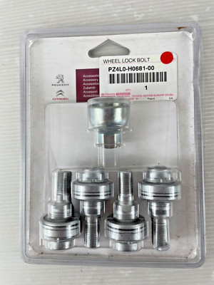 TOYOTA PROACE 2016 ON ALLOY WHEEL SET OF LOCKING NUTS + KEY NEW GENUINE
