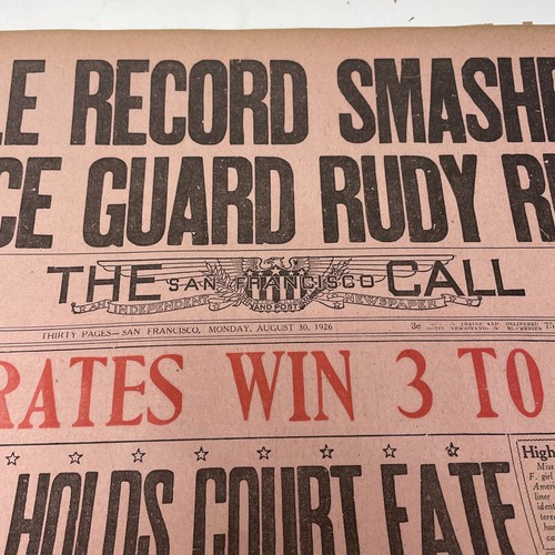The San Francisco Call Newspaper August 30, 1926 Vol. 120, No. 4 Ederle Record - Picture 3 of 11