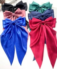 Women Large Satin Bow Hairpins Barrettes Clips Girls Ribbon Hair Accessories NEW