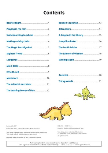 KS1 Year 1 English Targeted Reading Comprehension 3 Books Bundle with Answers - Picture 10 of 12