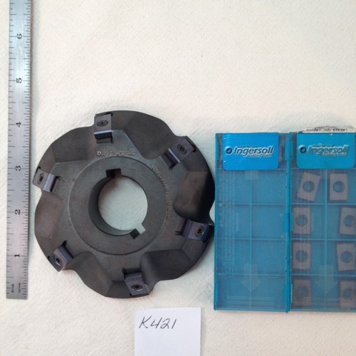 1 NEW INGERSOLL 57N8B0414R02 FACEMILL W/ 18 LNE 323-002. 45 DEGREE USA MADE K421 - Picture 2 of 10