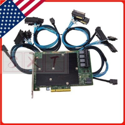 LSI SAS 9300-16I 12GB/S HBA BUS ADAPTER CARD IT Mode W/4*SFF-8643 SAS/SATA Cable
