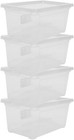 4x Aufbewahrungsbox Sammelbox Lagerbox Stapelbox Unterbettbox Easy XS Ondis24