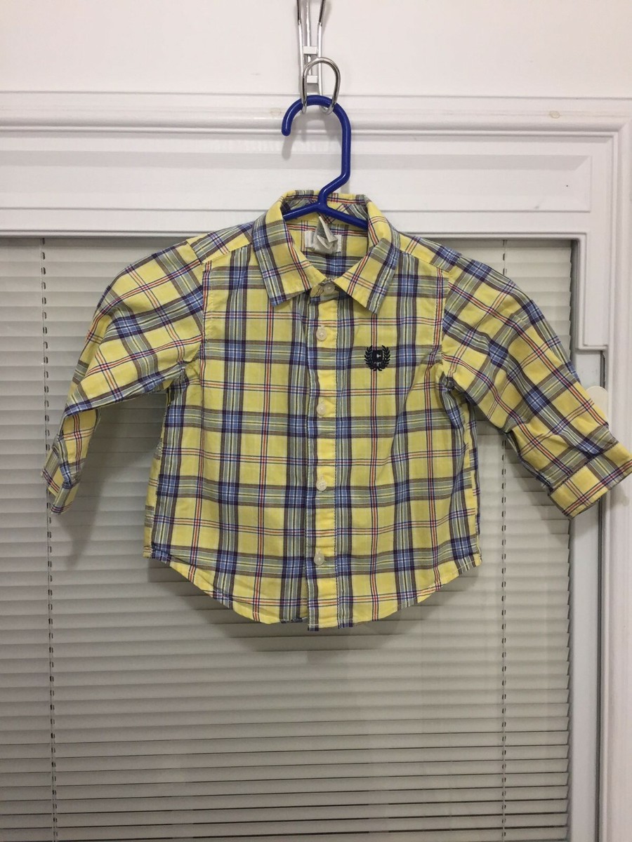 infant red dress shirt Creative Knitwear Infant and Toddler Long Sleeve Button Down Dress Shirt- Black, Gingham- Sizes 12M