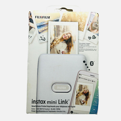 Fujifilm Instax Mini Link Smartphone Printer Ash White - NEW Open Box