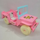 Powder Puff Vintage Jeep Empire Toys 1973 Pink 17" Plastic Toy Vehicle