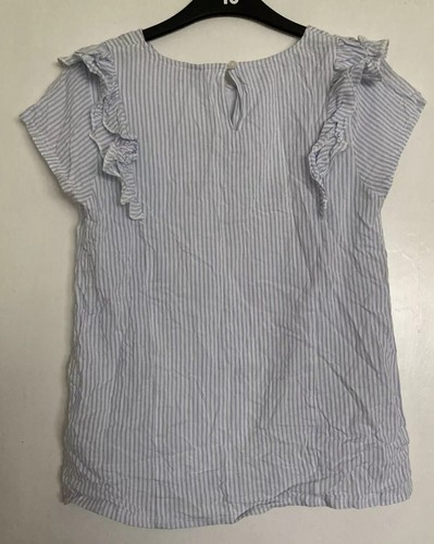GIRLS PRETTY BLUE & WHITE STRIPED SUMMER TOP 13 YEARS TU HOLIDAY PARTY BNWT GIFT - Picture 8 of 10