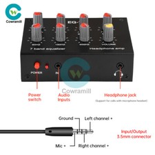 DC5-12V 7 Stage Balanced Audio Amplifier High Medium Low Frequency Preamplifier