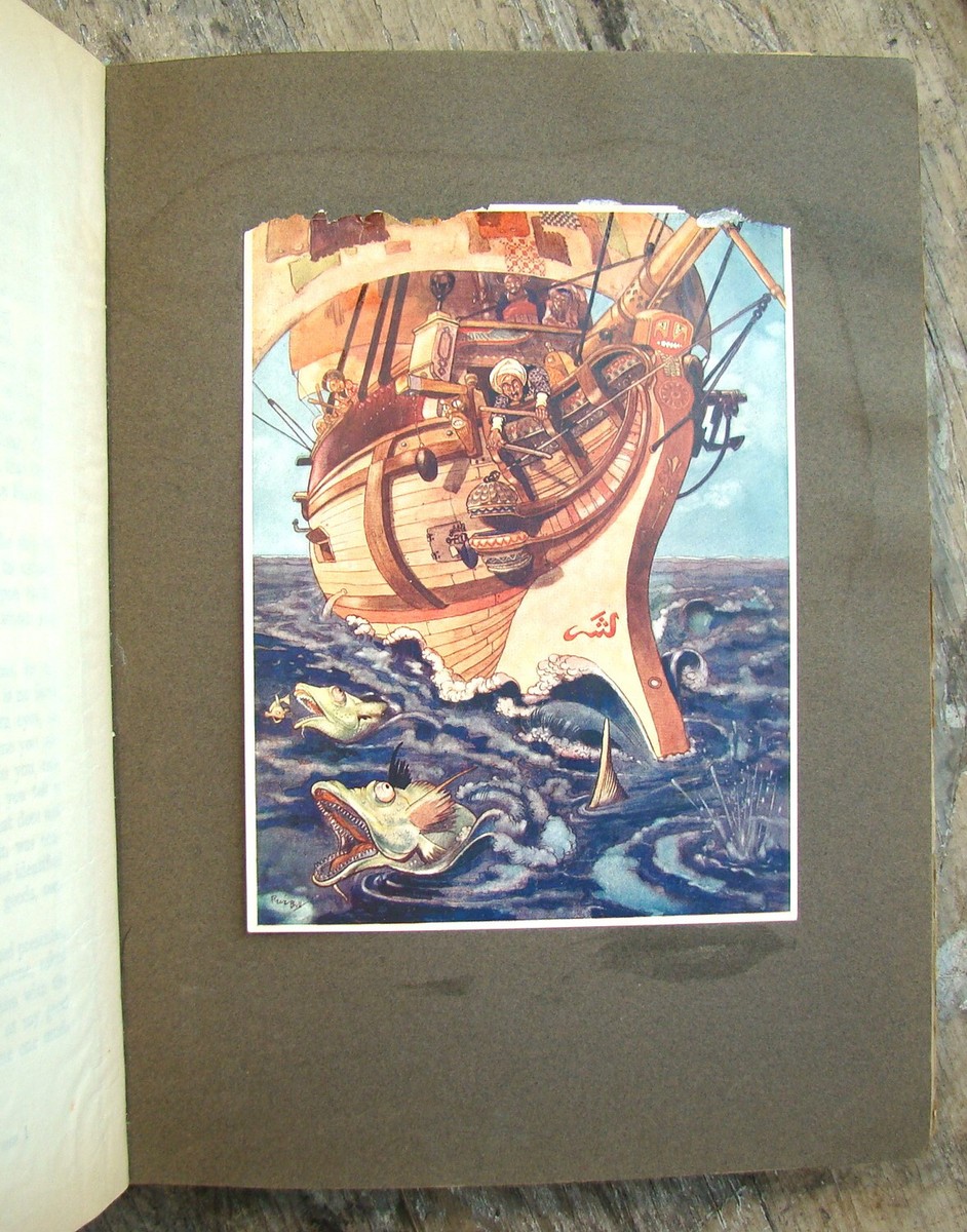 The Arabian Nights ~1912 HC~ Genie Lamp René Bull Illust Color