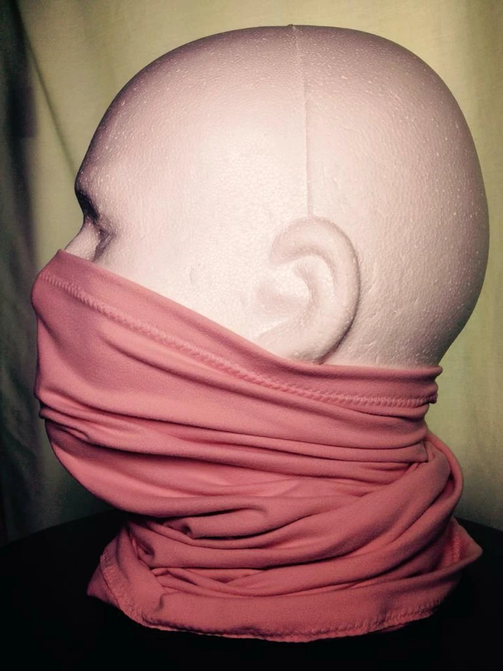 Protector facial para niños cuello polaina máscara facial Buff cubierta rosa Foto 2 de 4