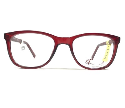 Dereon DOV526 611 Brille Rahmen Klar Rot Gold Nieten Quadratisch 53-20-140