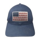 Columbia Tree Flag Fitted Trucker Hat Blue S/M Lightweight Embroidered Mesh Back