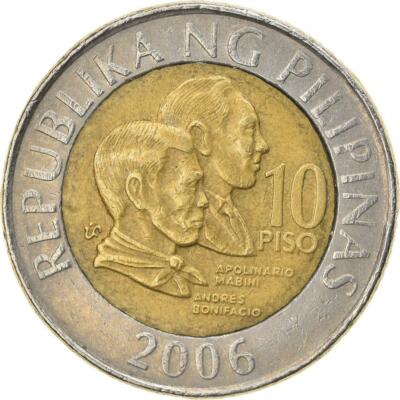 Philippines 10 Piso Apolinario Mabini Coin KM278 2000 2017