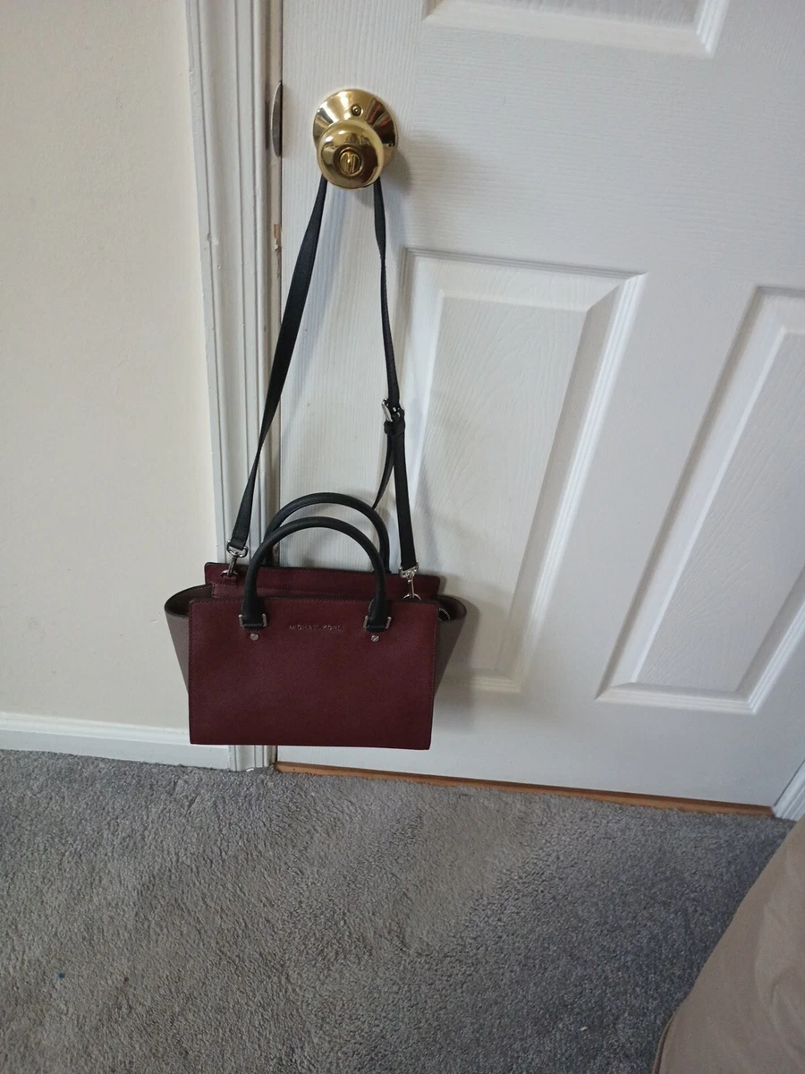 Michael kors selma top zip satchel sales