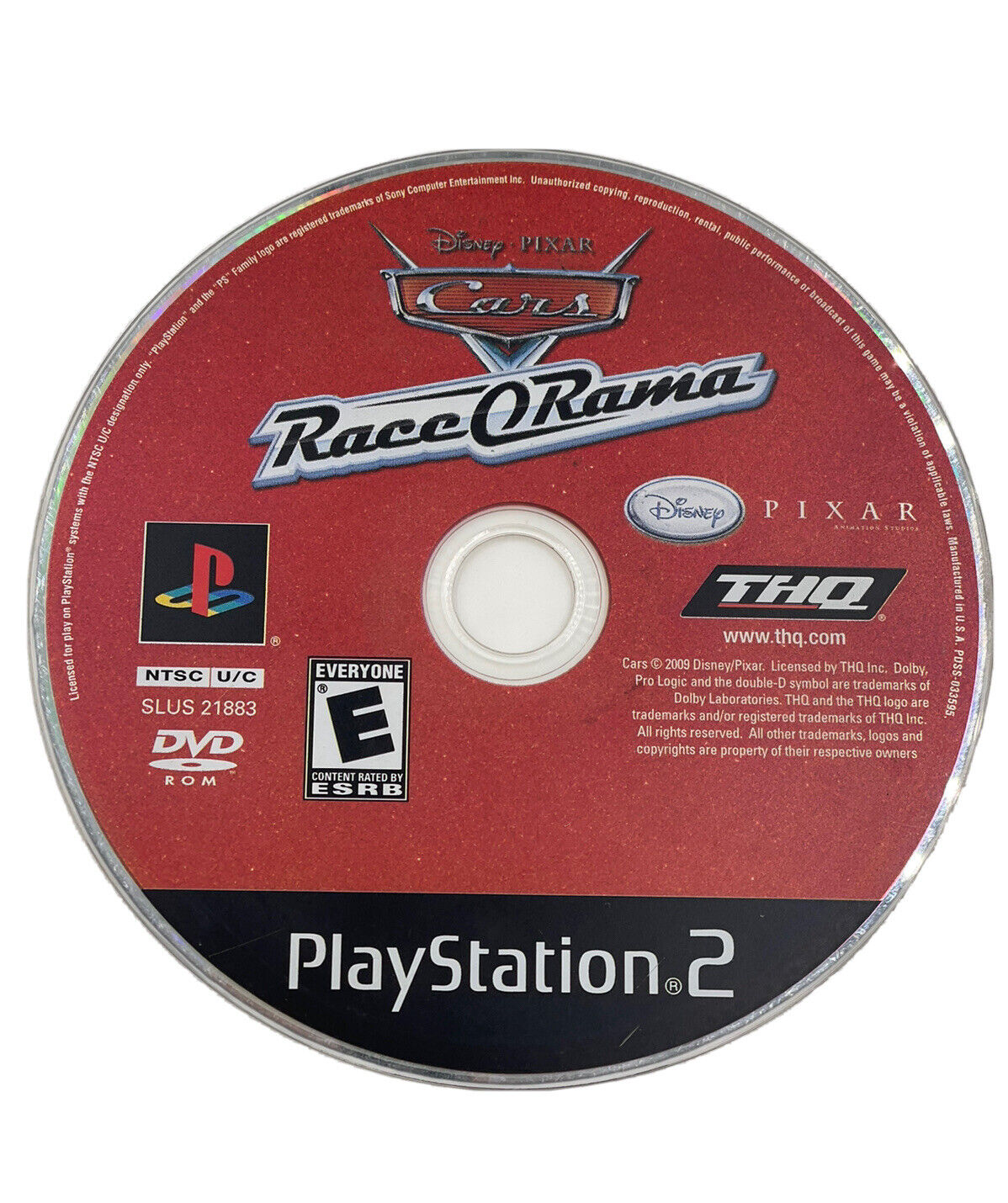 Cars Race-O-Rama (Sony PlayStation 2, 2009) PS2 Black Label, Disc Only  752919461808