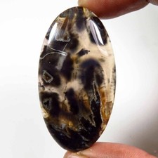 Bastone Pseudomorph Agata Cabs 50x26mm a Mano Ovale Liscio Naturale Gemma ST-84