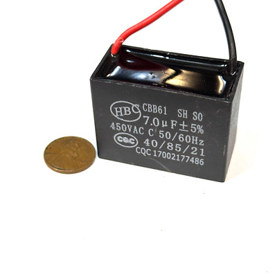 Generator Capacitor 450 VAC 7uF  50/60Hz CBB61 hbc 5% 40/85/21 E100