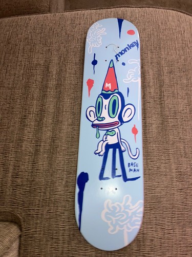 Gary Baseman MONKEY DUNCE Blue Skateboard Deck New And Rare!! - Picture 2 of 3