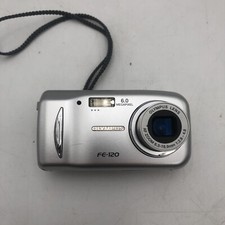 Olympus FE-120 Digital Compact Silver Camera 6.0 Megapixels PARTS REPAIR READ