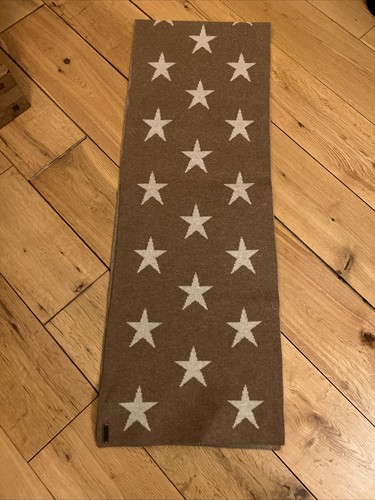 Belstaff Star Scarf In Camel/birch Wool And Cashmere Blend BNWT